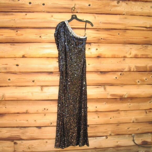 Sachin + Babi Womens Greta Black Sequin Gown Dress - Picture 5 of 13